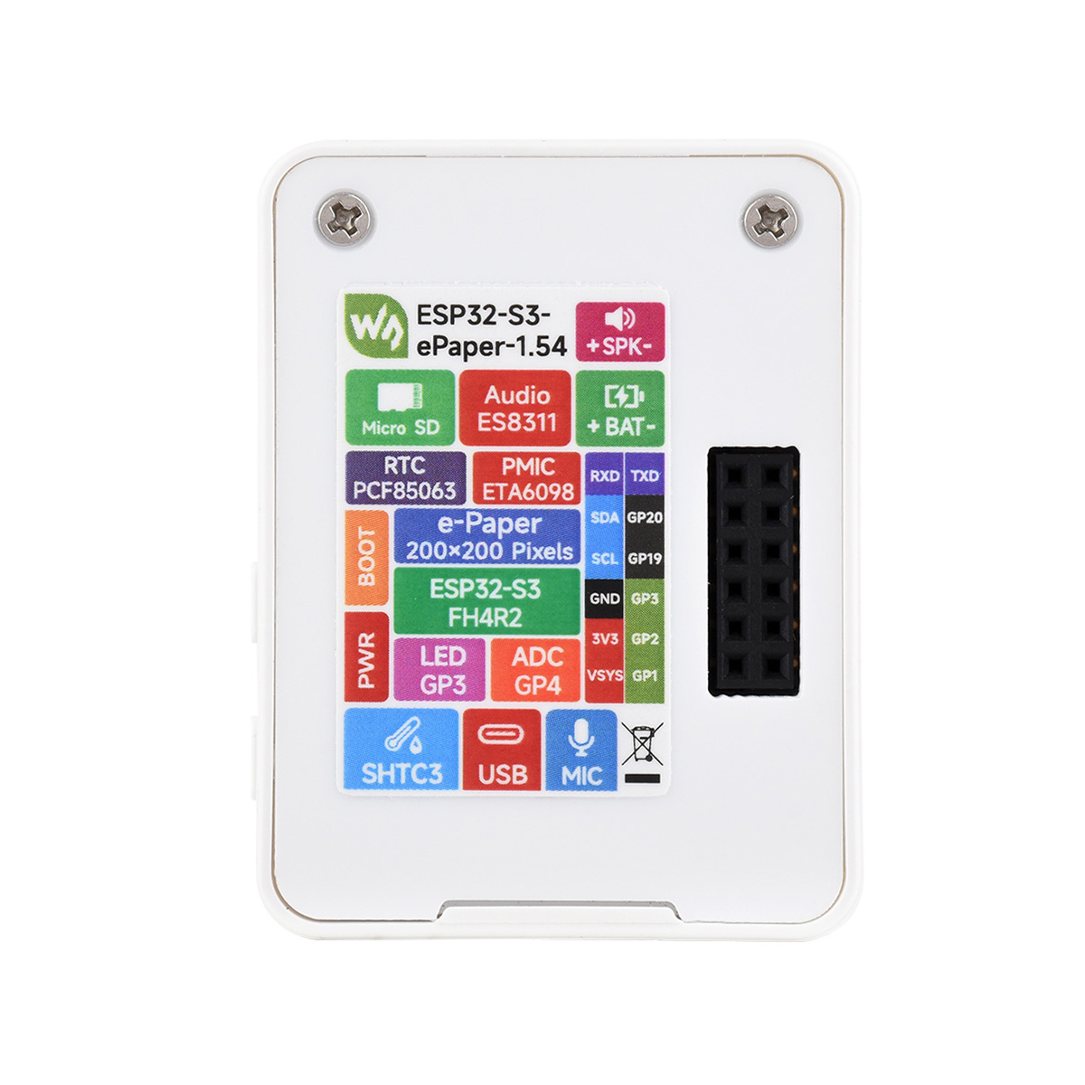 Waveshare ESP32-S3 1.54inch e- - đánh giá và giá Display Epaper 2.9