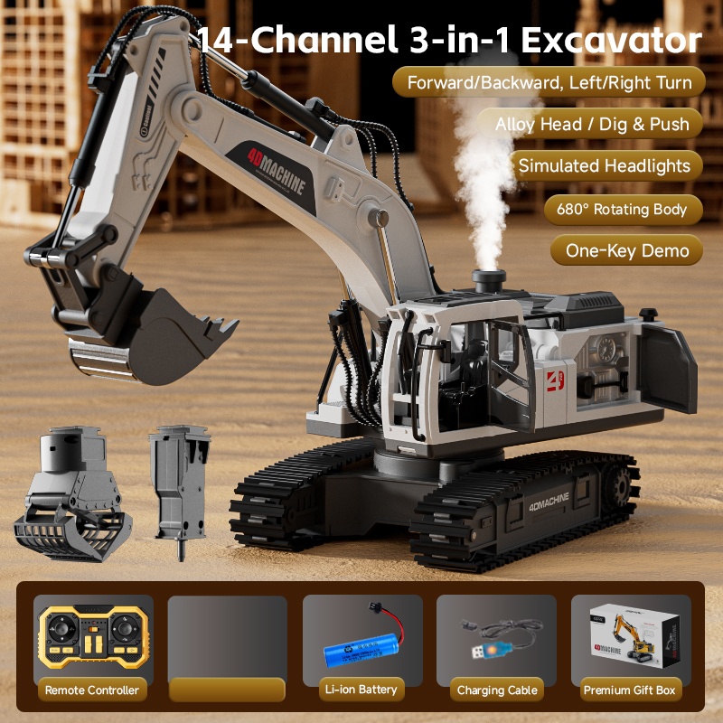 RC Alloy Excavator 14 Channel  - đánh giá và giá Home Automation Tutorial